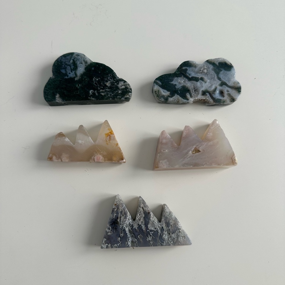 Crystal Agate Clouds and Mountains 🏔️ ✨☁️